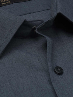 Dark Blue Self Elite Edition, French Collar Men’s Formal Shirt (FS-1176)