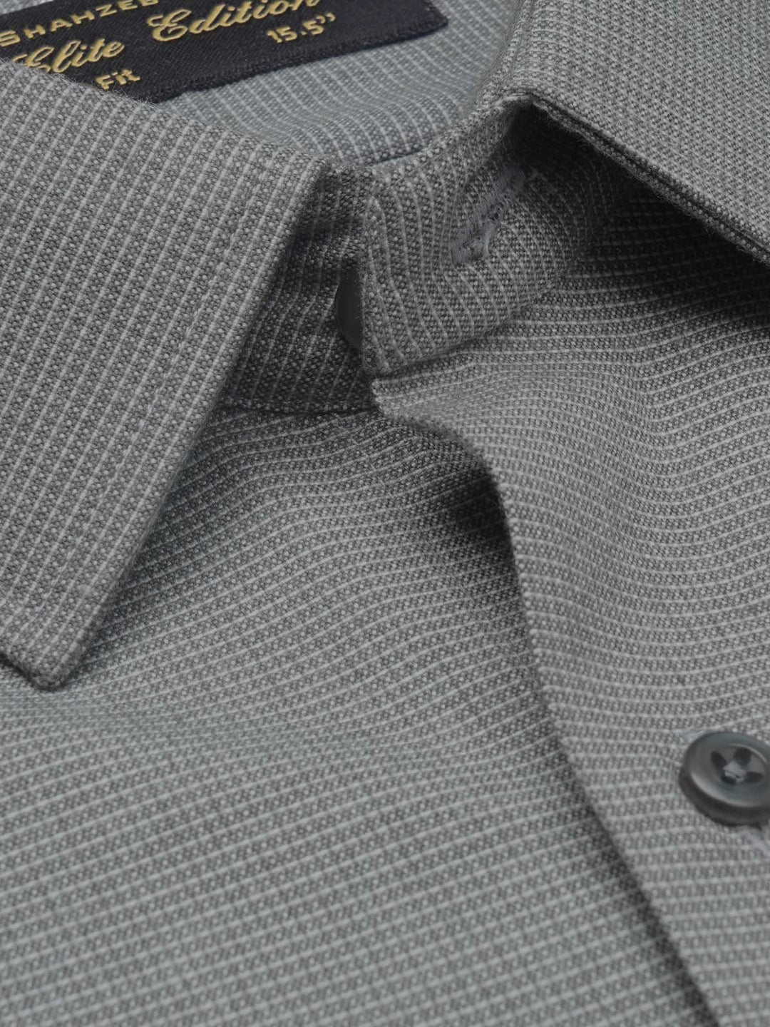 Grey Self Elite Edition, French Collar Men’s Formal Shirt (FS-1177)