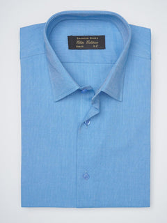 Light Blue Self, Elite Edition, French Collar Men’s Formal Shirt (FS-1182)