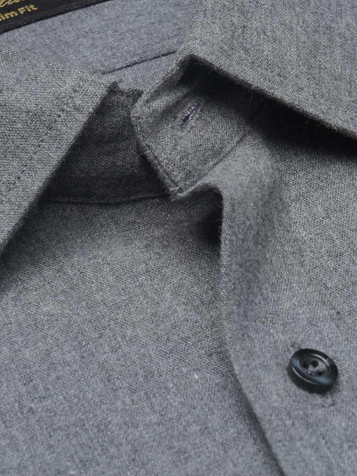 Dark Grey Self, Elite Edition, French Collar Men’s Formal Shirt (FS-1187)