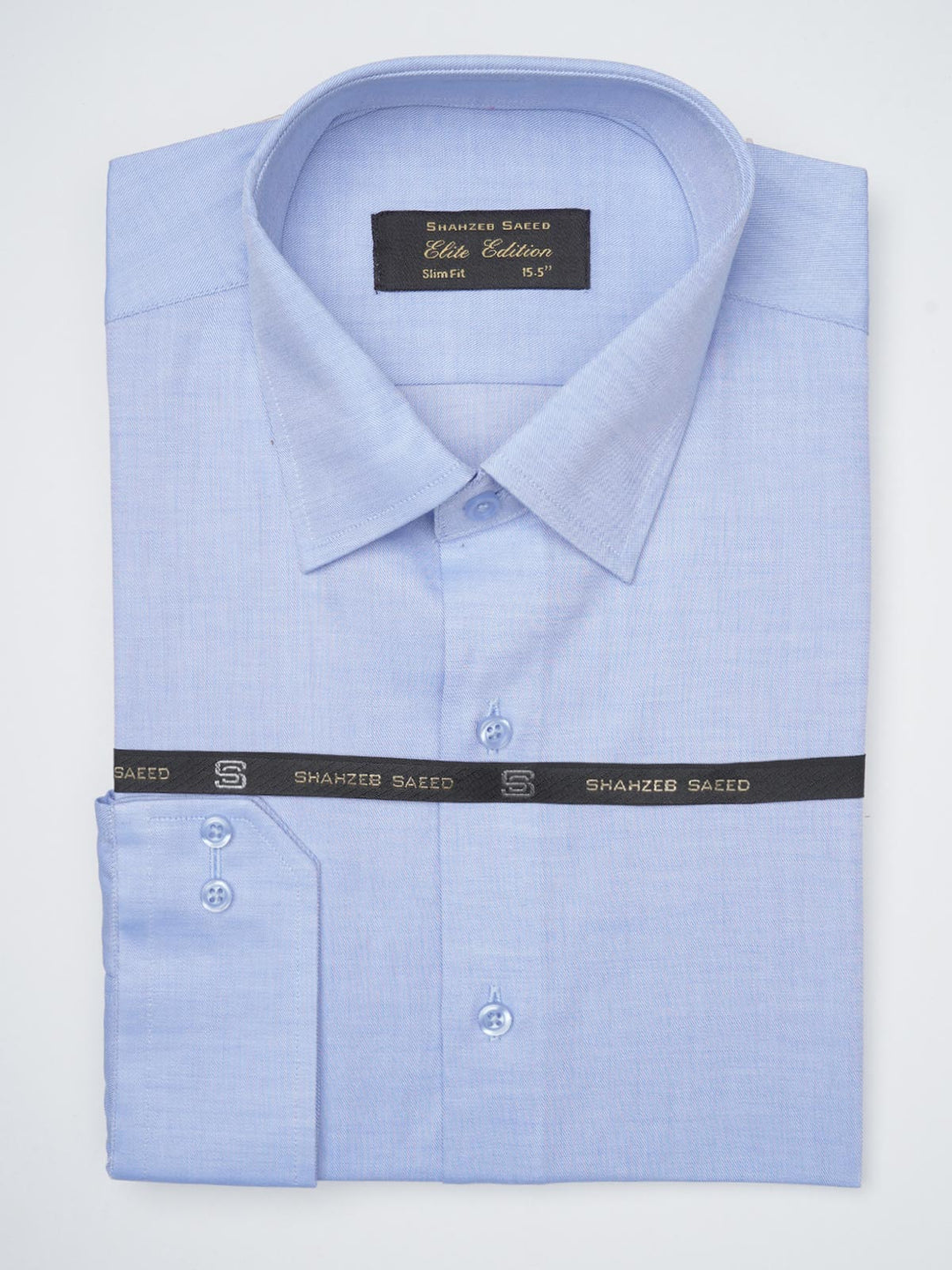 Light Blue Self, Elite Edition, French Collar Men’s Formal Shirt (FS-1188)