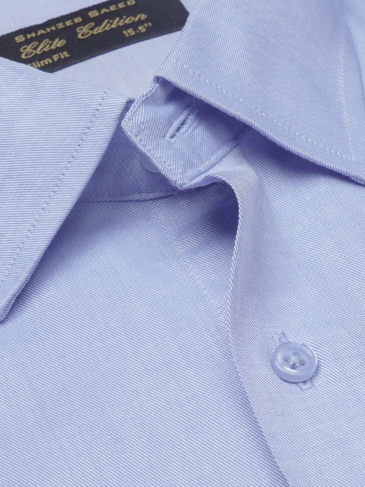 Light Blue Self, Elite Edition, French Collar Men’s Formal Shirt (FS-1188)