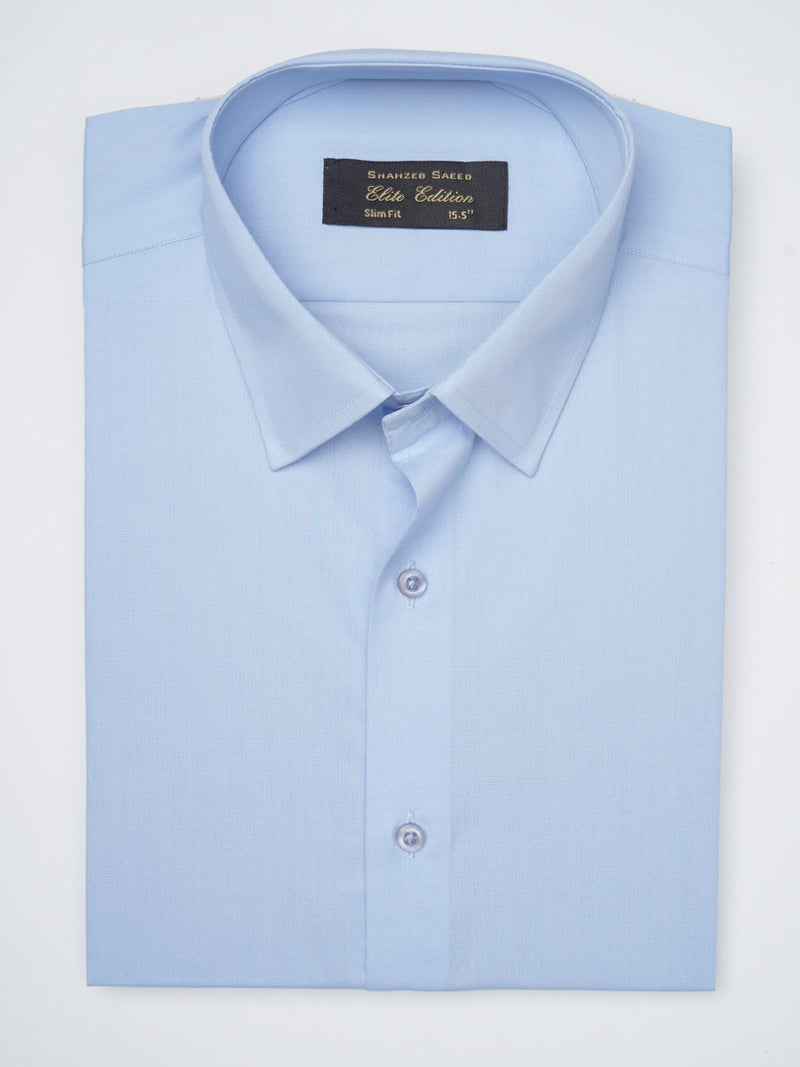 Light Blue Plain, Elite Edition, French Collar Men’s Formal Shirt (FS-1191)