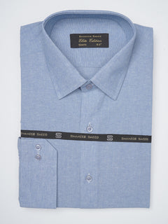 Light Blue Self, Elite Edition, French Collar Men’s Formal Shirt (FS-1194)