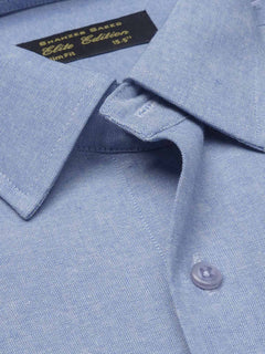 Light Blue Self, Elite Edition, French Collar Men’s Formal Shirt (FS-1194)