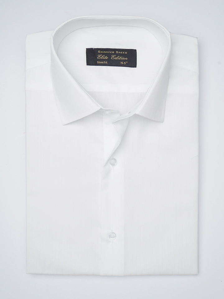 White Self, Elite Edition, French Collar Men’s Formal Shirt (FS-1198)