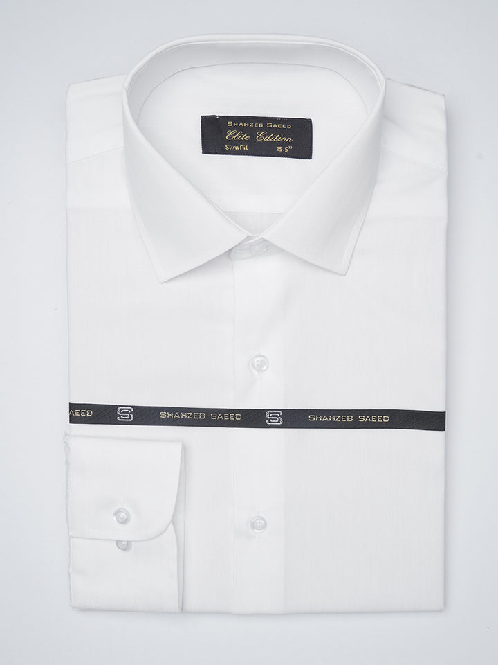 White Self, Elite Edition, French Collar Men’s Formal Shirt (FS-1198)