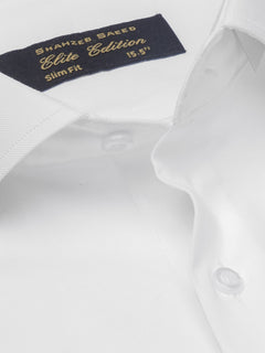 White Self, Elite Edition, Cutaway Collar Men’s Formal Shirt (FS-1201)