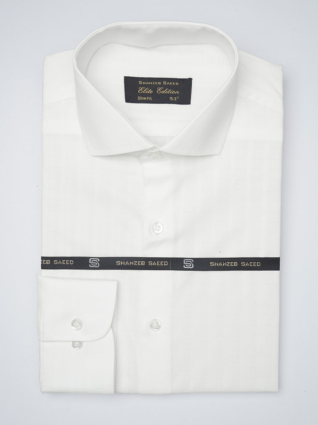 White Self, Elite Edition, Cutaway Collar Men’s Formal Shirt (FS-1203)