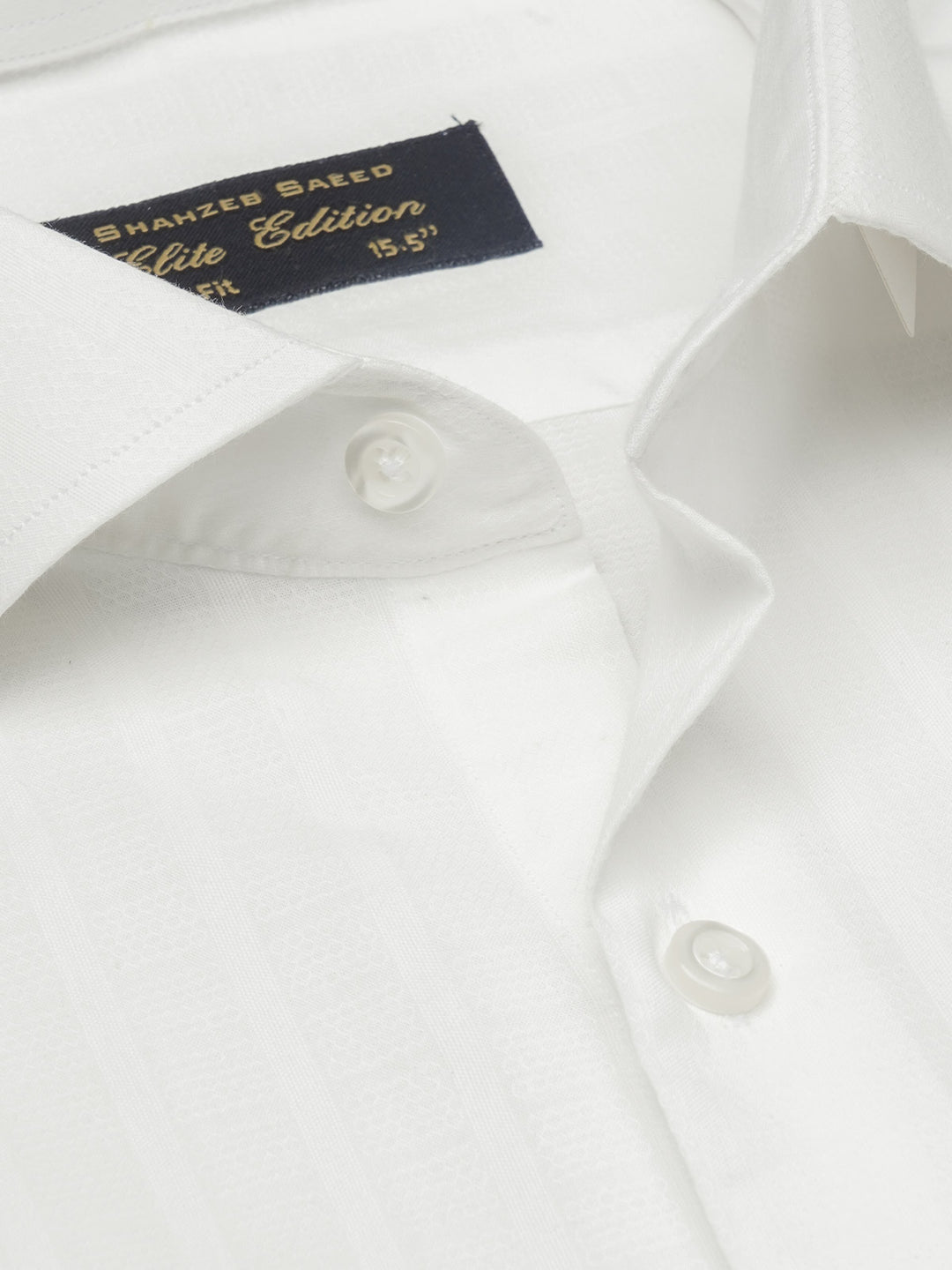 White Self, Elite Edition, Cutaway Collar Men’s Formal Shirt (FS-1203)