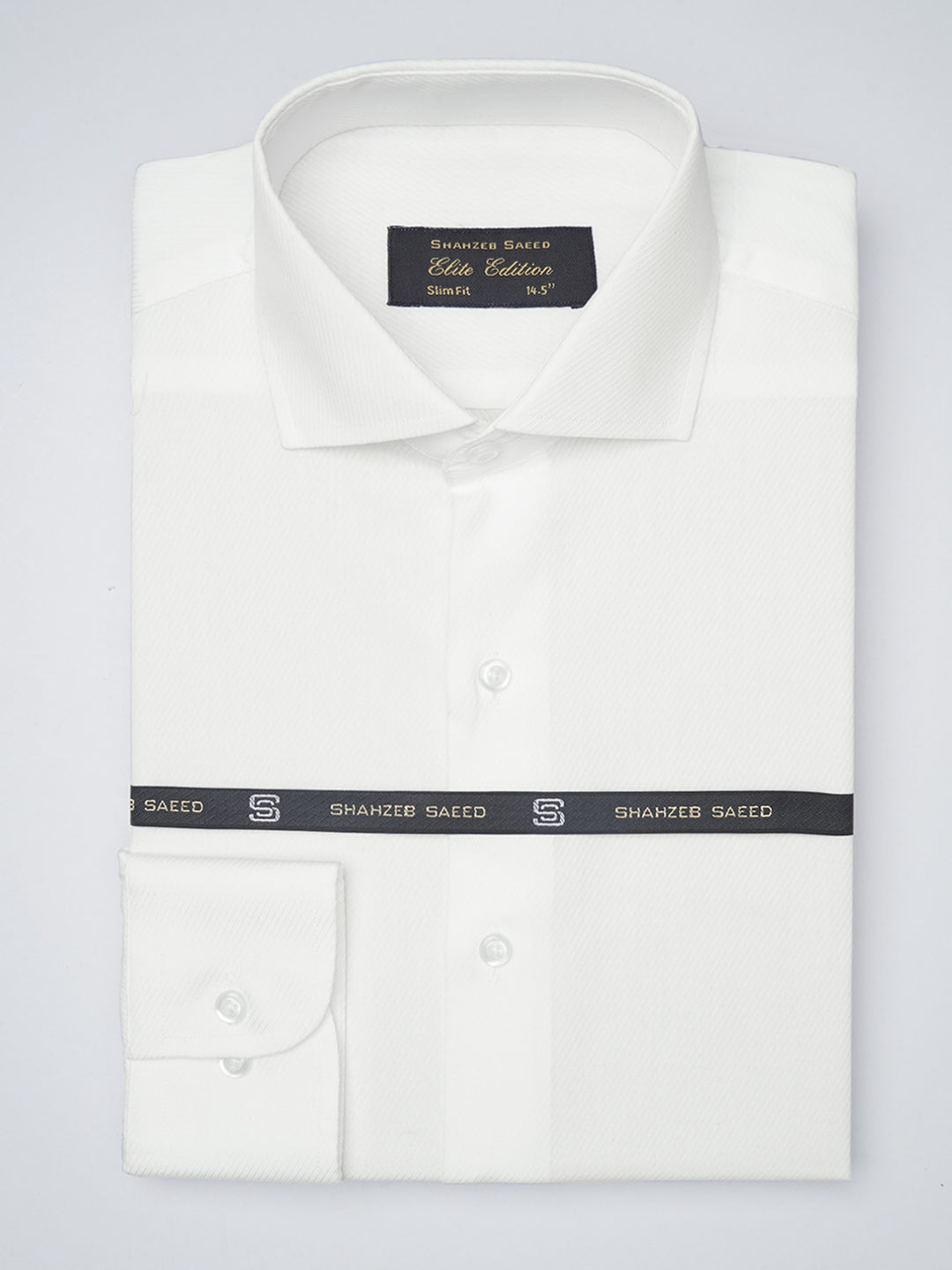 White Self, Elite Edition, Cutaway Collar Men’s Formal Shirt (FS-1206)