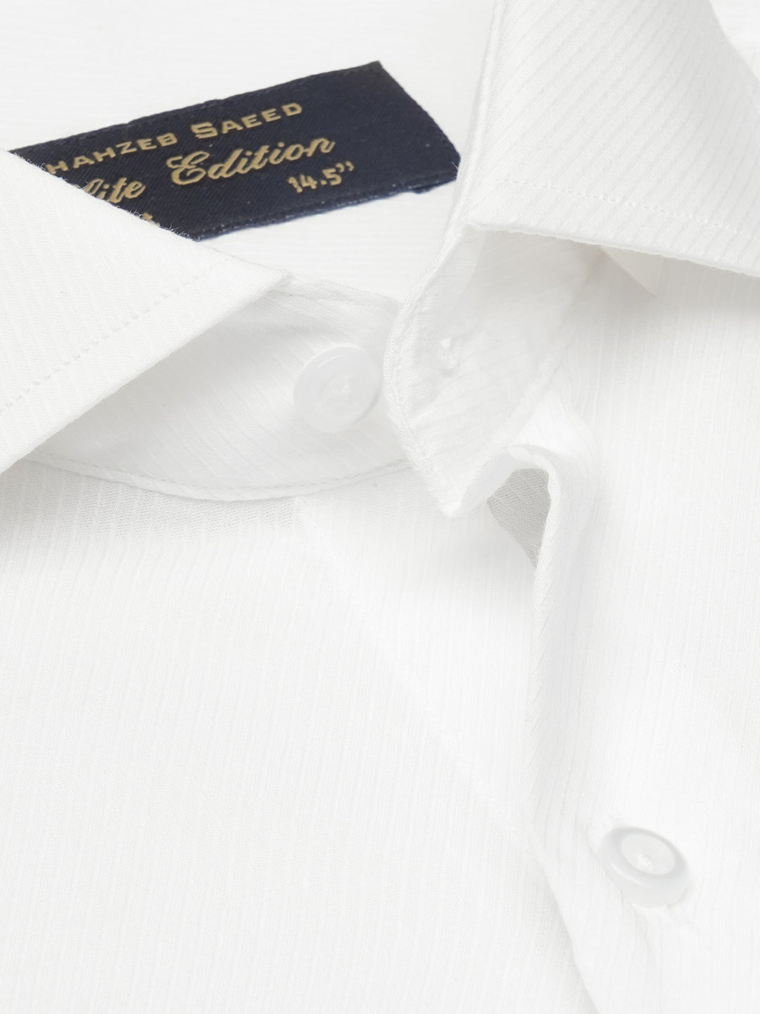 White Self, Elite Edition, Cutaway Collar Men’s Formal Shirt (FS-1206)