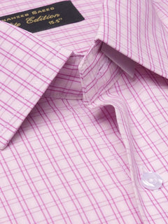 Pink Self Checkered, Elite Edition, French Collar Men’s Formal Shirt (FS-1215)