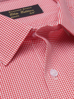 Dark Pink Micro Checkered, Elite Edition, French Collar Men’s Formal Shirt (FS-1219)