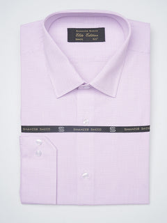Light Purple Self Checkered, Elite Edition, French Collar Men’s Formal Shirt (FS-1222)