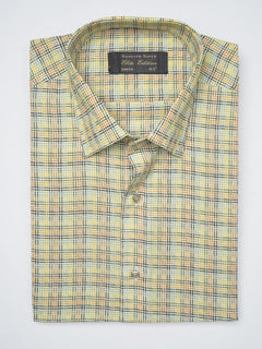 Multi Color Self Checkered, Elite Edition, French Collar Men’s Formal Shirt (FS-1228)