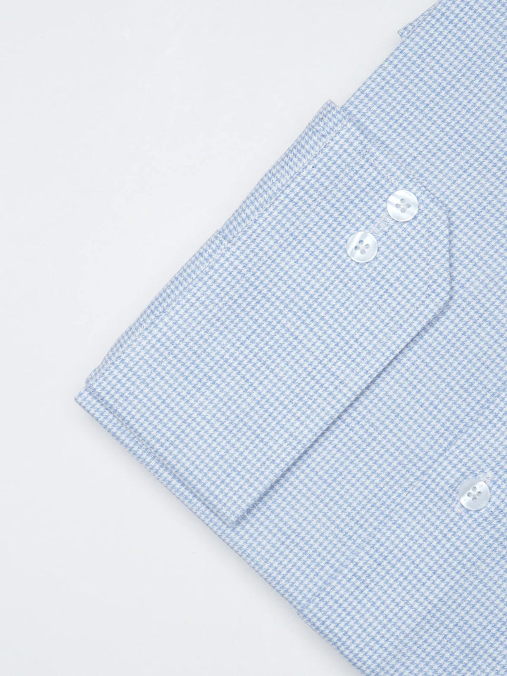 Light Blue Self, Elite Edition, French Collar Men’s Formal Shirt (FS-1231)