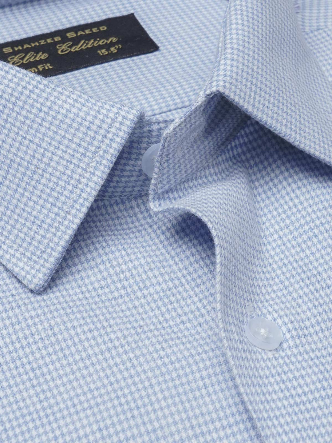 Light Blue Self, Elite Edition, French Collar Men’s Formal Shirt (FS-1231)