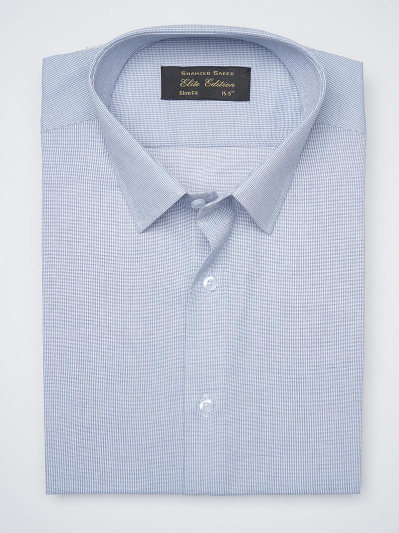 Greish Blue Self, Elite Edition, French Collar Men’s Formal Shirt (FS-1235)