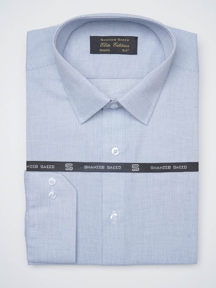 Greish Blue Self, Elite Edition, French Collar Men’s Formal Shirt (FS-1235)