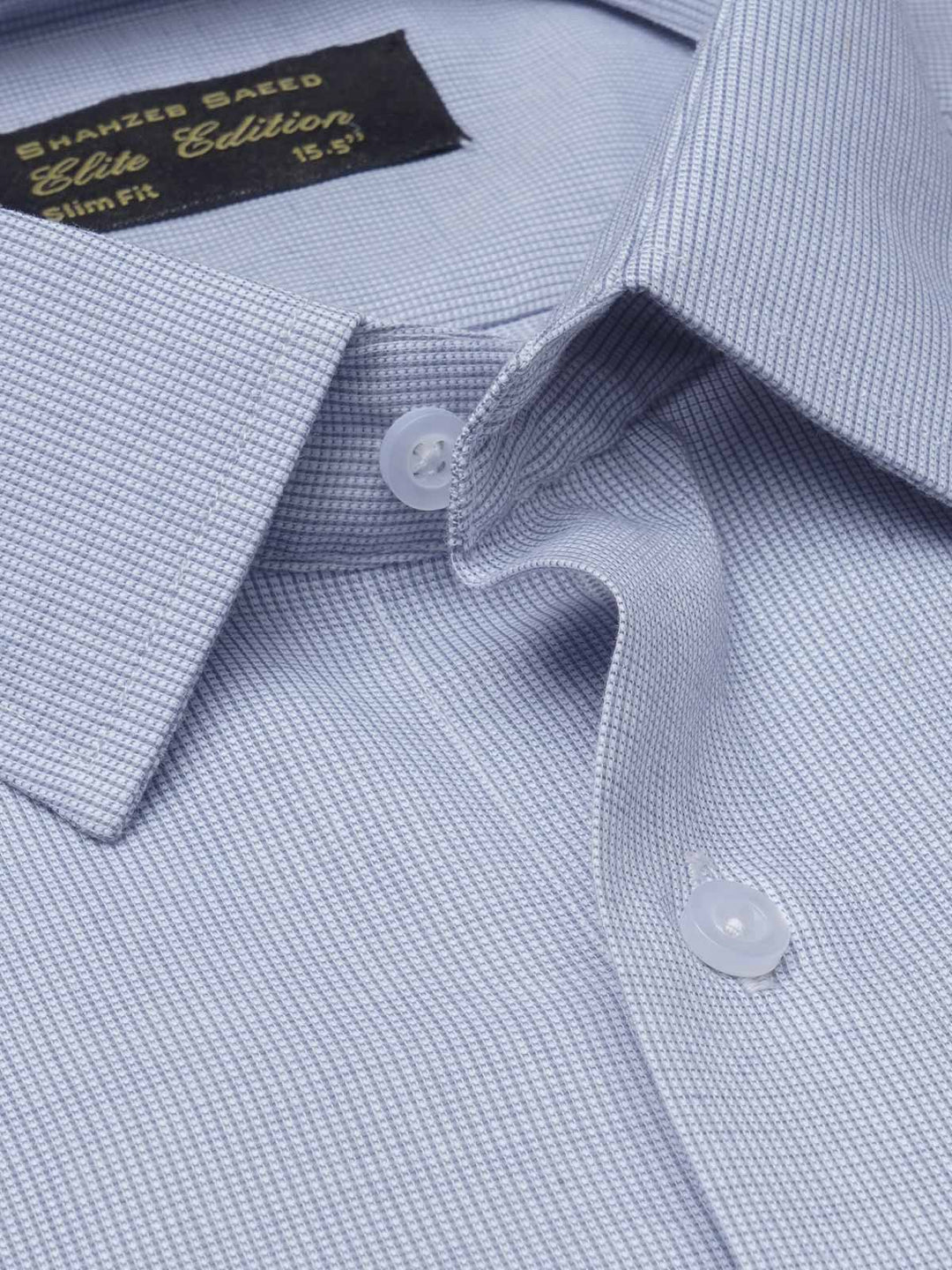 Greish Blue Self, Elite Edition, French Collar Men’s Formal Shirt (FS-1235)