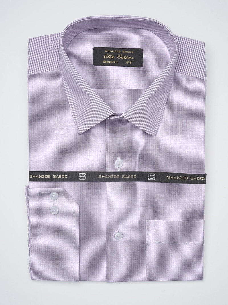 Light Purple Self, Elite Edition, French Collar Men’s Formal Shirt  (FS-1241)