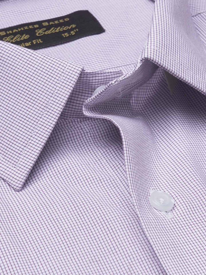 Light Purple Self, Elite Edition, French Collar Men’s Formal Shirt  (FS-1241)