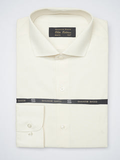 Cream Plain, Elite Edition, Cutaway Collar Men’s Formal Shirt (FS-1245)