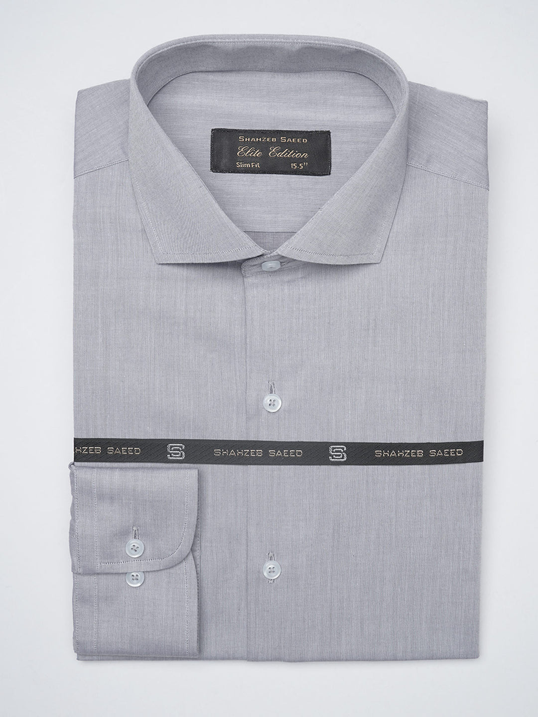 Grey Self, Elite Edition, Cutaway Collar Men’s Formal Shirt (FS-1250)