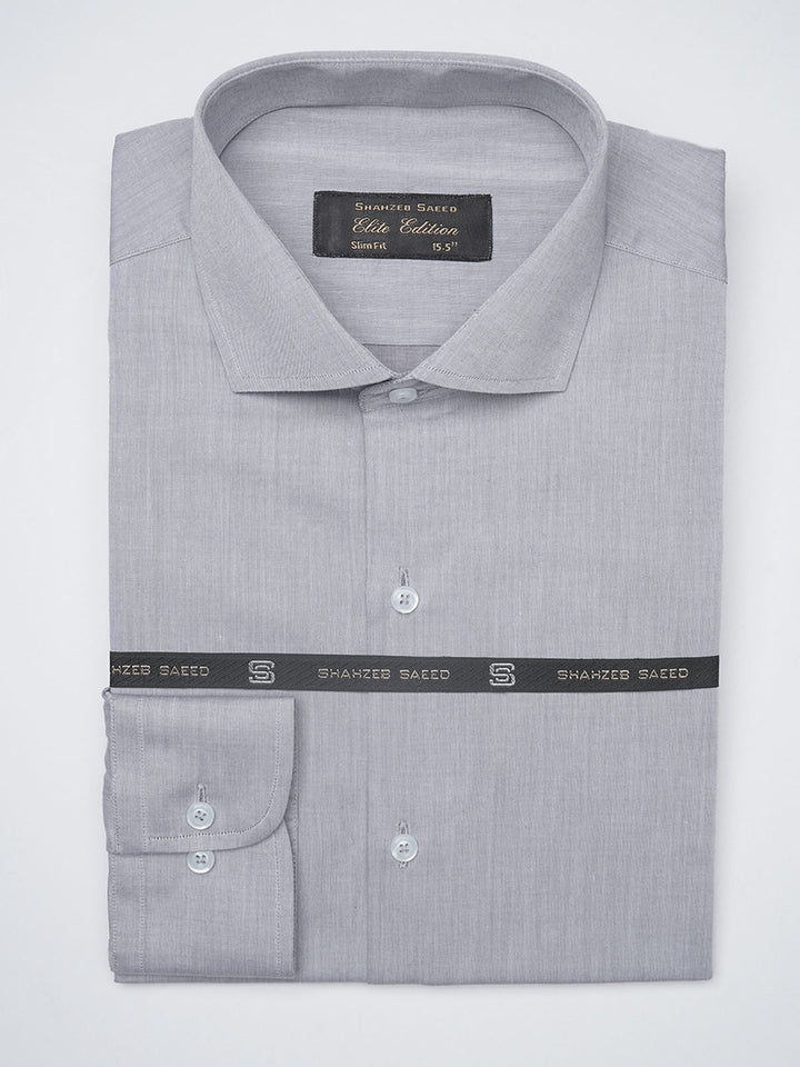 Grey Self, Elite Edition, Cutaway Collar Men’s Formal Shirt (FS-1250)