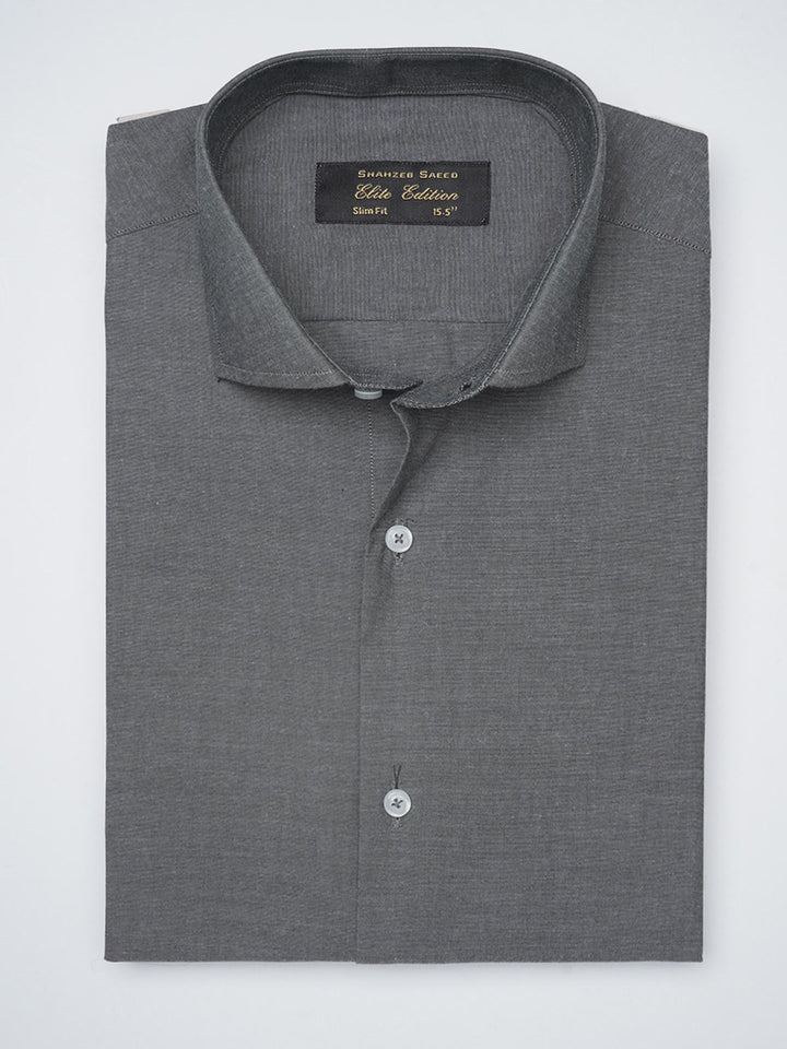 Dark Grey Self, Elite Edition, Cutaway Collar Men’s Formal Shirt (FS-1252)