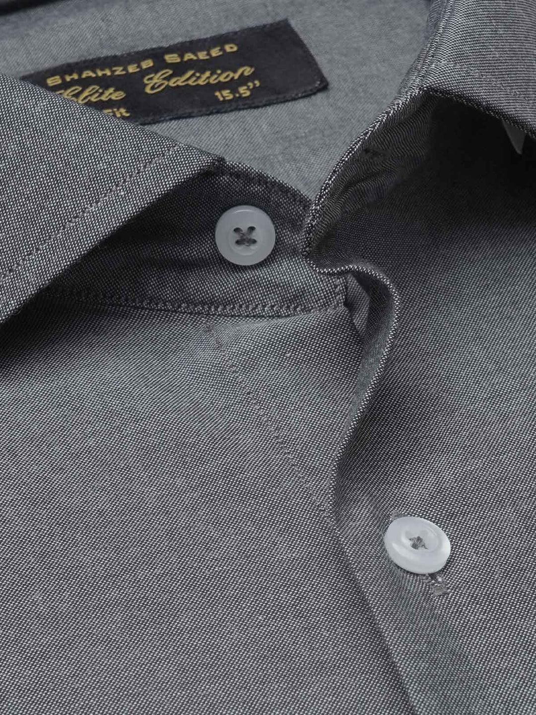 Dark Grey Self, Elite Edition, Cutaway Collar Men’s Formal Shirt (FS-1252)