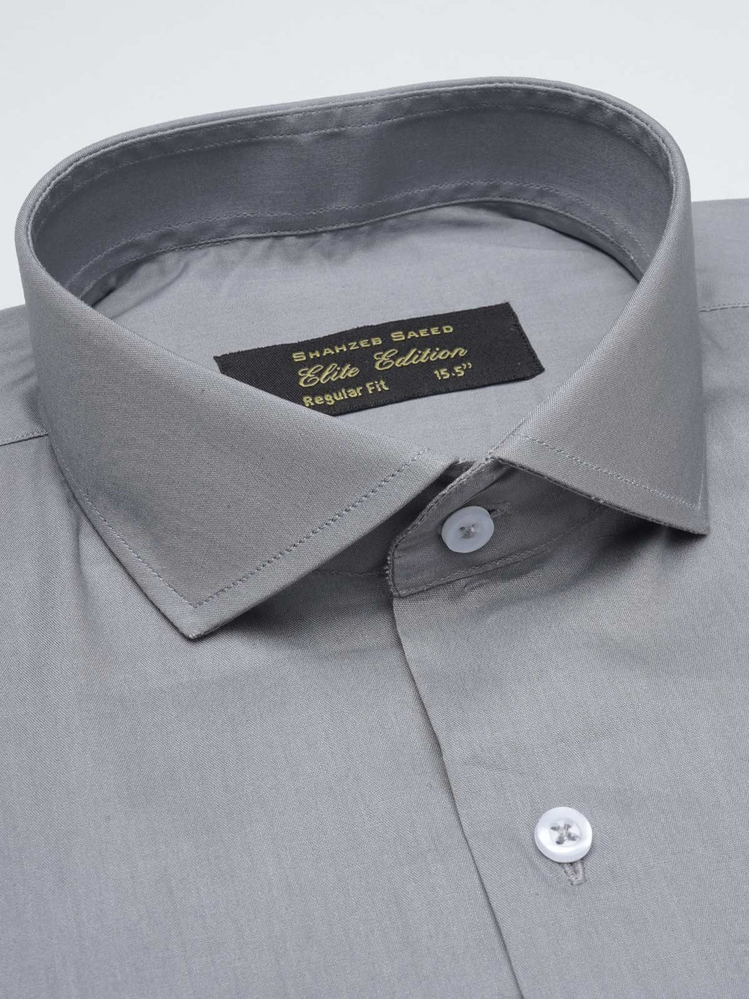 Grey Plain, Elite Edition, Cutaway Collar Men’s Formal Shirt  (FS-1264)