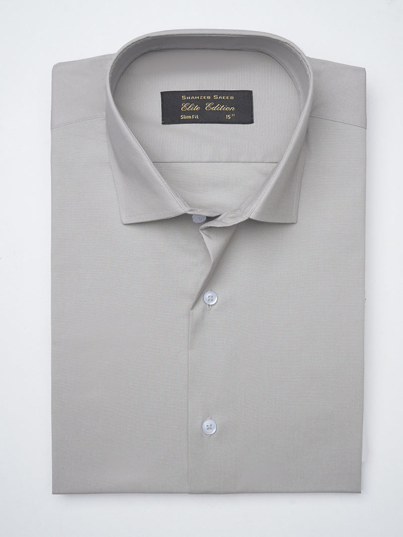 Light Grey Plain, Elite Edition,Cutaway Collar Men’s Formal Shirt (FS-1267)