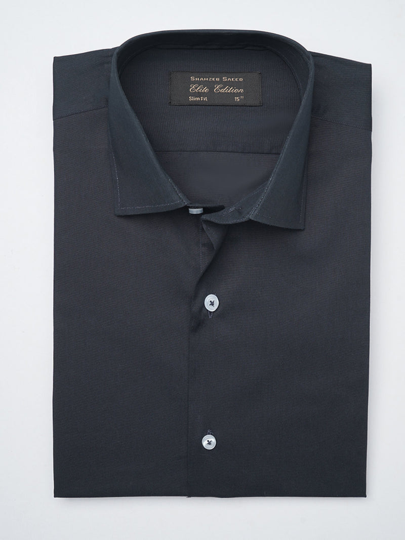 Dark Blue Plain, Elite Edition,Cutaway Collar Men’s Formal Shirt (FS-1270)
