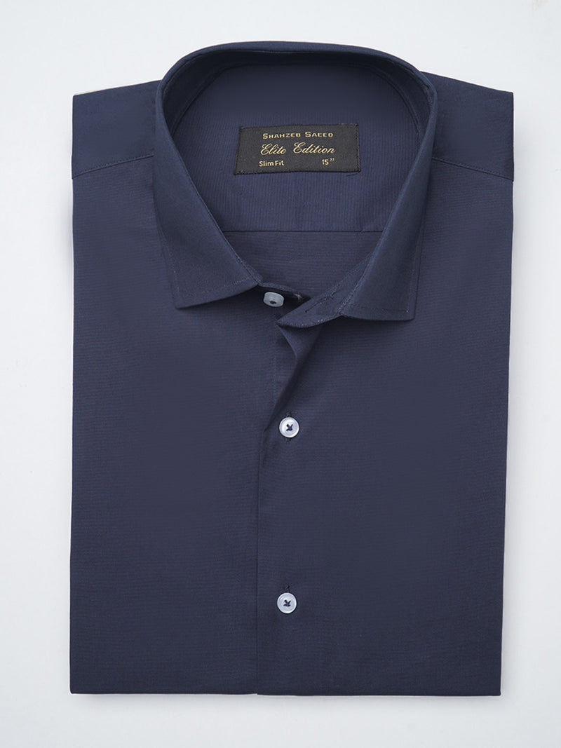 Navy Blue Plain, Elite Edition,Cutaway Collar Men’s Formal Shirt (FS-1272)