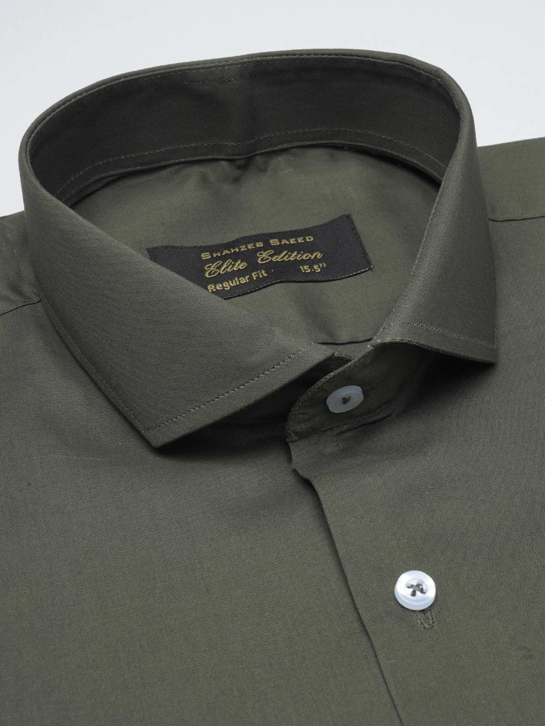 Dark Green Plain, Elite Edition,Cutaway Collar Men’s Formal Shirt  (FS-1274)