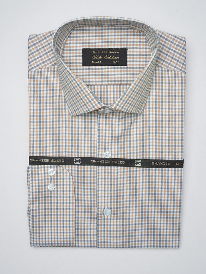 Multi Color Self Checkered, Elite Edition, Cutaway Collar Men’s Formal Shirt  (FS-1298)