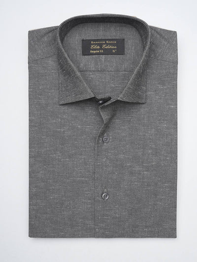Dark Grey Self, Elite Edition, Cutaway Collar Men’s Formal Shirt  (FS-1318)