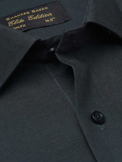 Navy Blue Self, Elite Edition, Cutaway Collar Men’s Formal Shirt  (FS-1319)