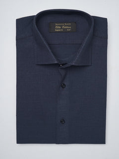 Dark Blue Self, Elite Edition, Cutaway Collar Men’s Formal Shirt  (FS-1322)