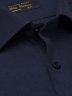 Dark Blue Self, Elite Edition, Cutaway Collar Men’s Formal Shirt  (FS-1322)