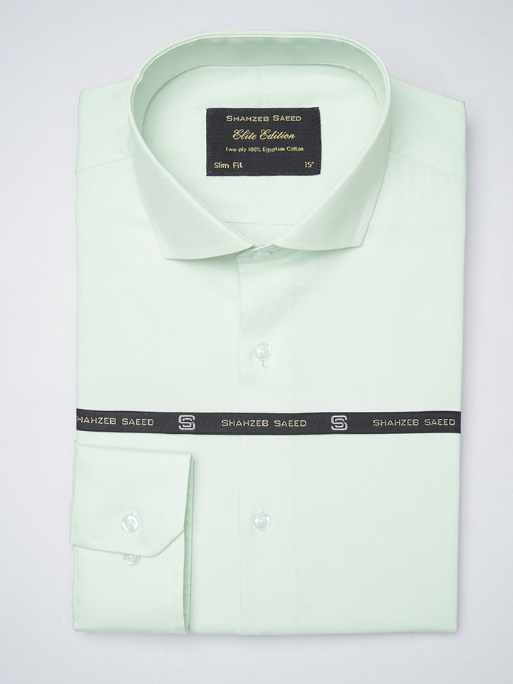 Light Green Self, Elite Edition,Cutaway Collar Men’s Formal Shirt  (FS-1326)