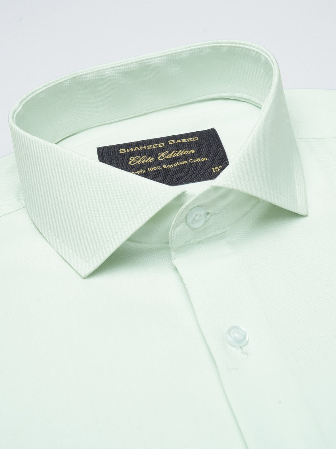 Light Green Self, Elite Edition,Cutaway Collar Men’s Formal Shirt  (FS-1326)