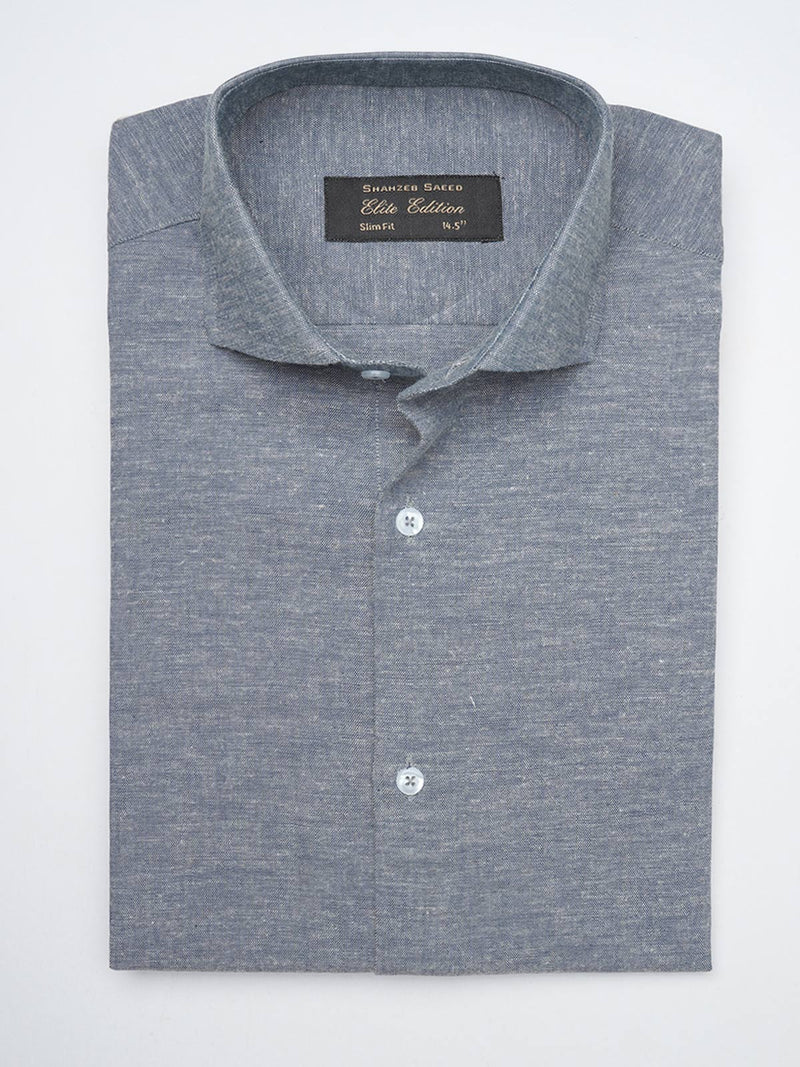 Greyish Self, Elite Edition, Cutaway Collar Men’s Formal Shirt  (FS-1327)