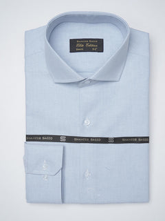 Light Blue Self, Elite Edition,Cutaway Collar Men’s Formal Shirt  (FS-1354)