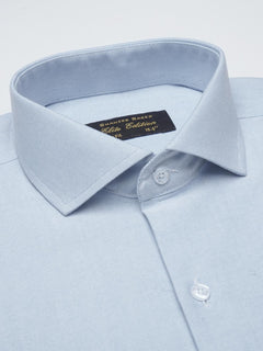 Light Blue Self, Elite Edition,Cutaway Collar Men’s Formal Shirt  (FS-1354)