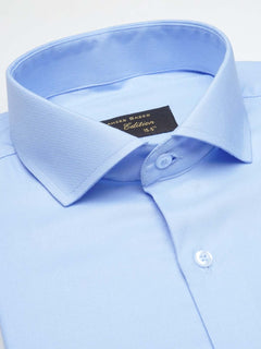 Sky Blue Self, Elite Edition, Cutaway Collar Men’s Formal Shirt  (FS-1358)