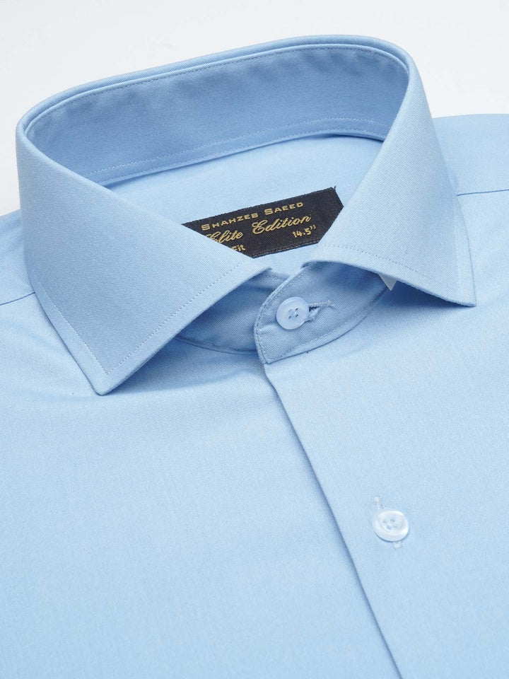 Light Blue Plain, Elite Edition, Cutaway Collar Men’s Formal Shirt  (FS-1359)