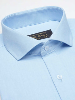 Light Blue Self, Elite Edition, Cutaway Collar Men’s Formal Shirt  (FS-1361)